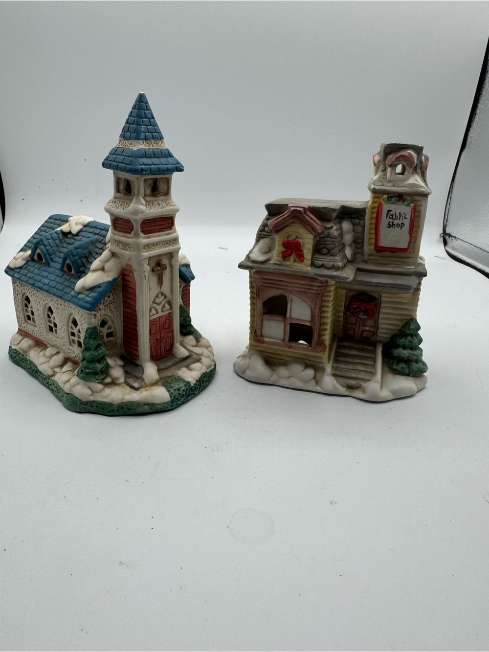 Miniature APEX Village Collection of Christmas Village.  Set of 2